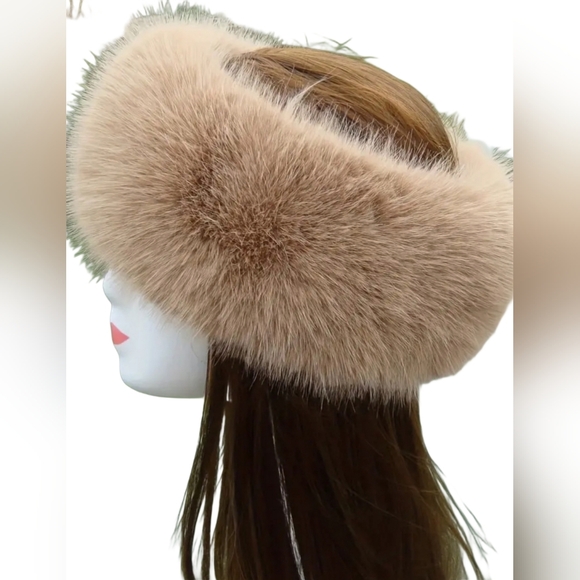 Accessories - Winter Fox Fur Headband, Plush Stretch EAR WARMERS MUFFS